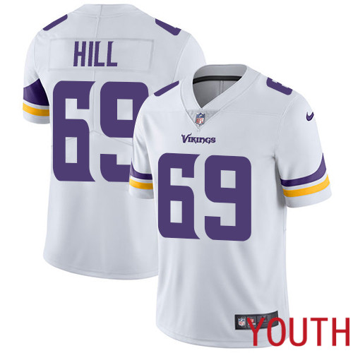 Minnesota Vikings #69 Limited Rashod Hill White Nike NFL Road Youth Jersey Vapor Untouchable